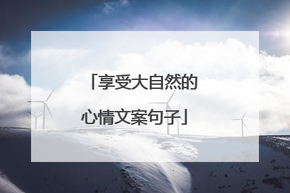 享受大自然的心情文案句子