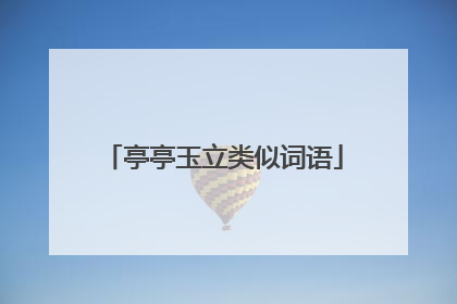 亭亭玉立类似词语