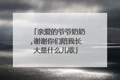 亲爱的爷爷奶奶,谢谢你们陪我长大是什么儿歌