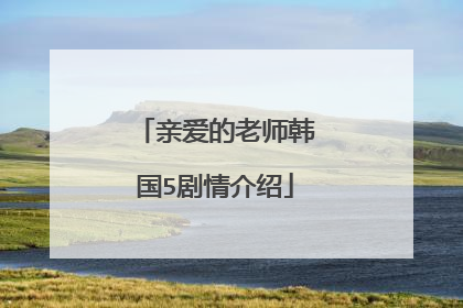 亲爱的老师韩国5剧情介绍