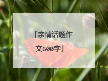 亲情话题作文600字