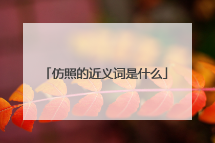 仿照的近义词是什么