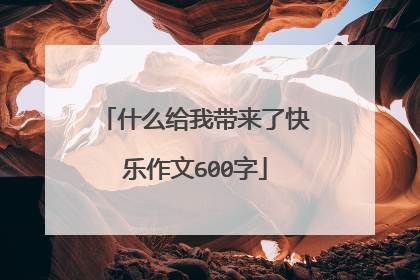 什么给我带来了快乐作文600字