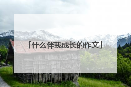 什么伴我成长的作文