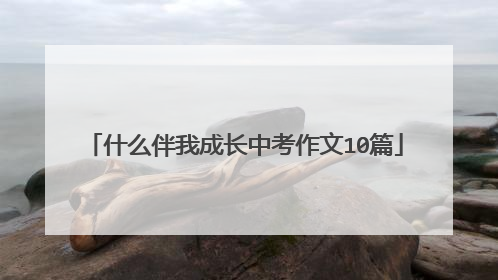 什么伴我成长中考作文10篇
