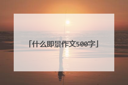什么即景作文500字