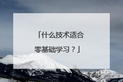 什么技术适合零基础学习？