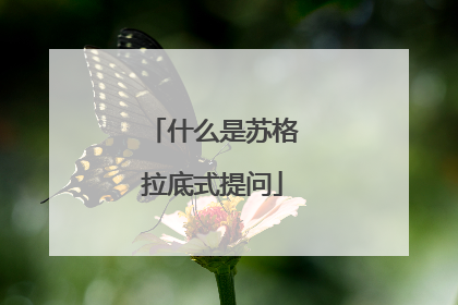 什么是苏格拉底式提问