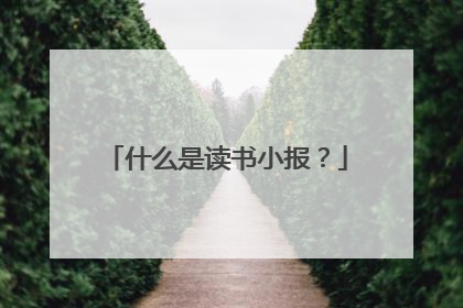 什么是读书小报?