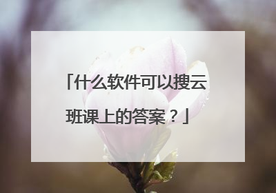 什么软件可以搜云班课上的答案?