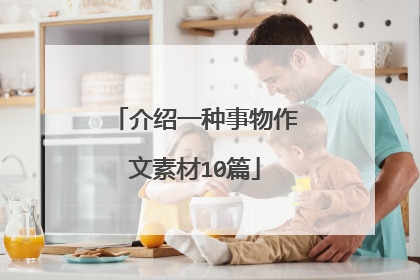 介绍一种事物作文素材10篇