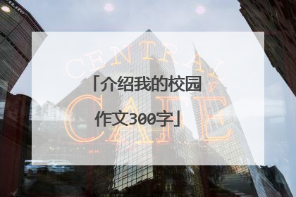 介绍我的校园作文300字