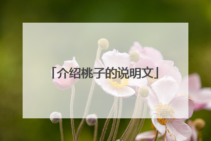 介绍桃子的说明文
