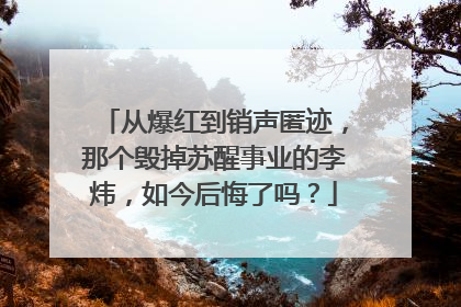 从爆红到销声匿迹,那个毁掉苏醒事业的李炜,如今后悔了吗?