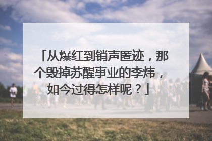从爆红到销声匿迹,那个毁掉苏醒事业的李炜,如今过得怎样呢?