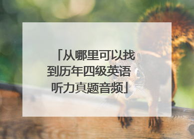 从哪里可以找到历年四级英语听力真题音频