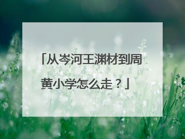 从岑河王渊材到周黄小学怎么走？