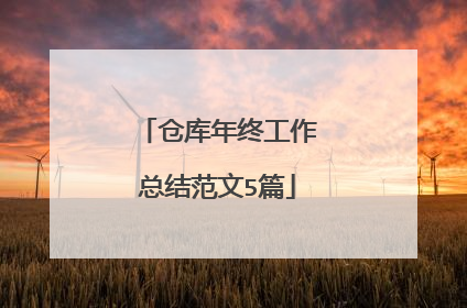 仓库年终工作总结范文5篇