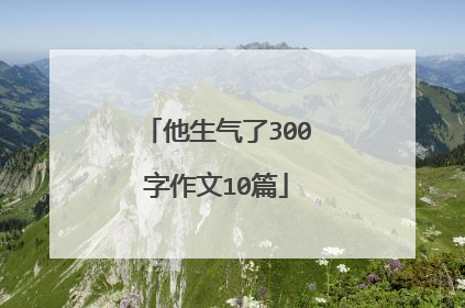 他生气了300字作文10篇
