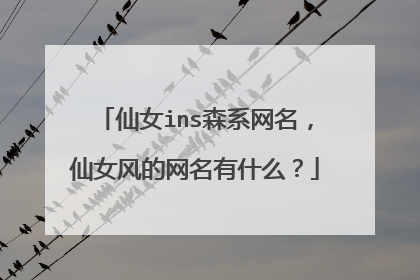 仙女ins森系网名，仙女风的网名有什么？