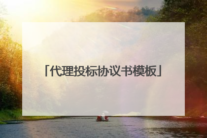 代理投标协议书模板