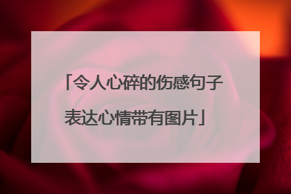 令人心碎的伤感句子表达心情带有图片