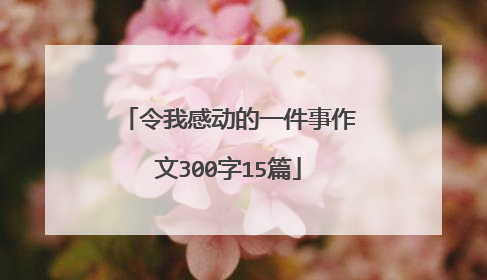 令我感动的一件事作文300字15篇