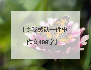 令我感动一件事作文400字