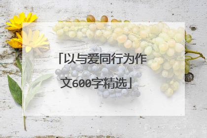 以与爱同行为作文600字精选