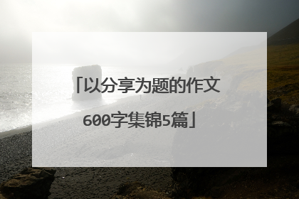 以分享为题的作文600字集锦5篇