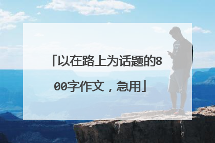 以在路上为话题的800字作文，急用