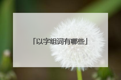 以字组词有哪些