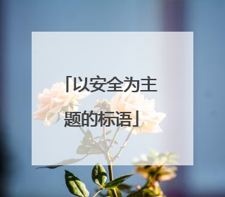 以安全为主题的标语