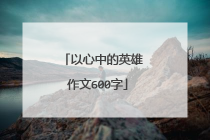 以心中的英雄作文600字