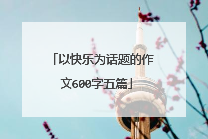以快乐为话题的作文600字五篇