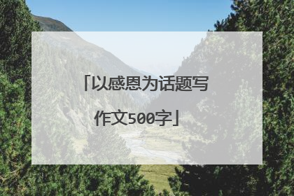 以感恩为话题写作文500字