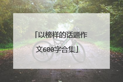 以榜样的话题作文600字合集