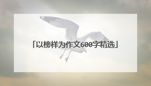 以榜样为作文600字精选