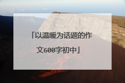 以温暖为话题的作文600字初中