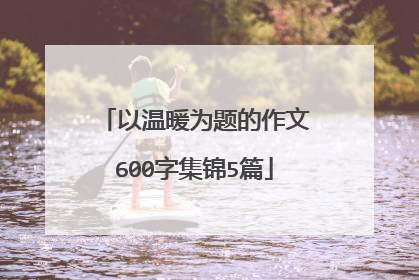 以温暖为题的作文600字集锦5篇