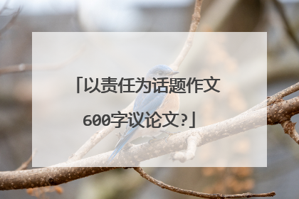 以责任为话题作文600字议论文?