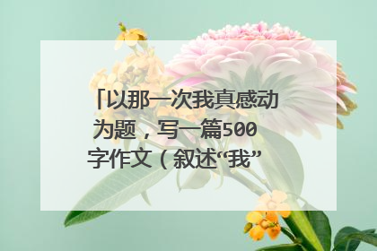 以那一次我真感动为题,写一篇500字作文(叙述“我”家庭变故的事情)