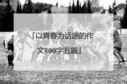 以青春为话题的作文800字五篇