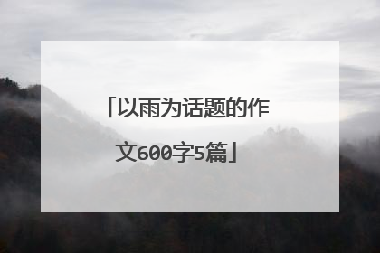 以雨为话题的作文600字5篇