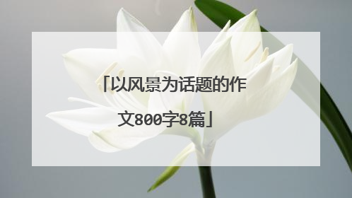 以风景为话题的作文800字8篇