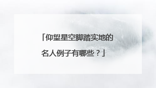 仰望星空脚踏实地的名人例子有哪些？