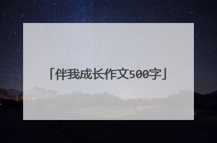 伴我成长作文500字