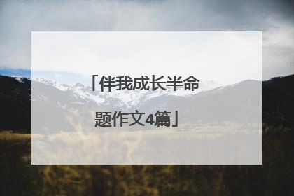 伴我成长半命题作文4篇