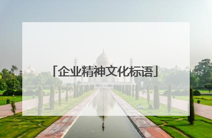 企业精神文化标语