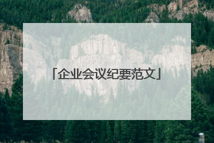 企业会议纪要范文